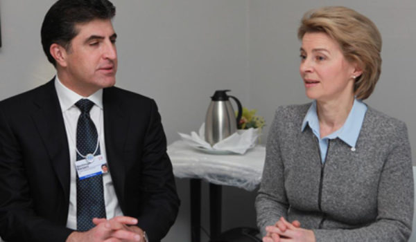 Nêçîrvan Barzani û wezîra parastina Almanya