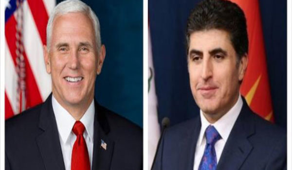 Nêçîrvan Barzanî û Mike Pence rewşa Îraqê nirxandin
