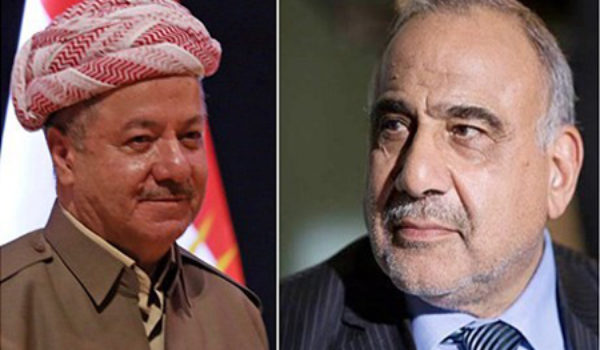 Serok Barzanî hêviya serkeftinê ji bo Adil Abdulmehdî dixwazê