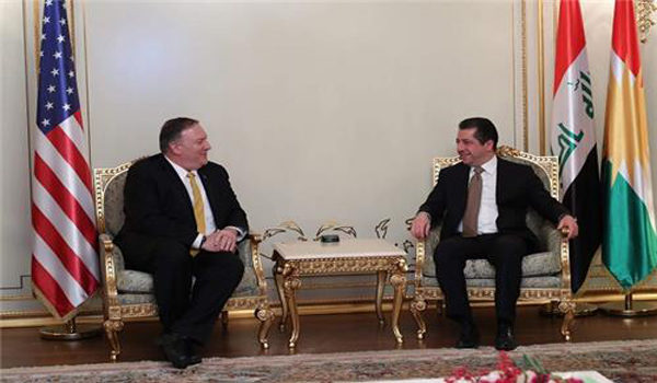 Mesrûr Barzanî pêşwazî li Mike Pompeo kir